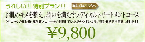お肌のキメを整え、潤いを満たすメディカルトリートメントコース